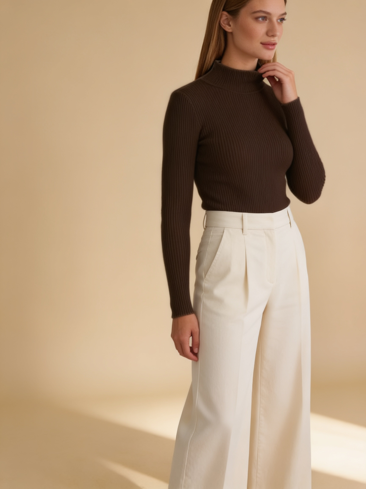Lumina Wear Hailey minimalist turtleneck sweater in a sleek design for winter layering