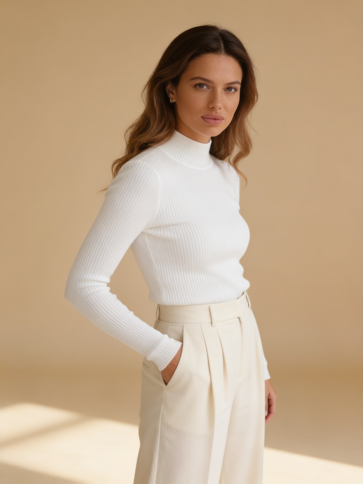 Lumina Wear Hailey minimalist turtleneck sweater in a sleek winter style