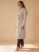Lumina Wear Elena Prestige longline double-breasted coat in a tailored silhouette