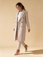Lumina Wear Elena Prestige longline double-breasted coat in a refined silhouette