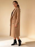 Lumina Wear Elena Prestige longline double-breasted coat in a structured silhouette