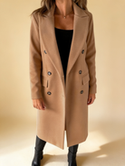 Lumina Wear Elena Prestige longline double-breasted coat in a structured silhouette
