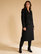 Lumina Wear Elena Prestige longline double-breasted coat in a structured silhouette