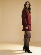 Lumina Wear Clara cozy knit sweater set with mini skirt in a soft, coordinated design