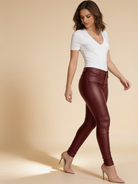 Lumina Wear Isabella chic stretch leather trousers in a sleek, fitted silhouette
