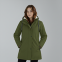 Yellow Lumina Wear Imogen Sherpa-lined hooded winter parka jacket, cozy coat for cold weather outdoor adventures.