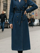 Indigo | Double-Breasted Trench Coat - Lumina Vancouver - Lumina Vancouver