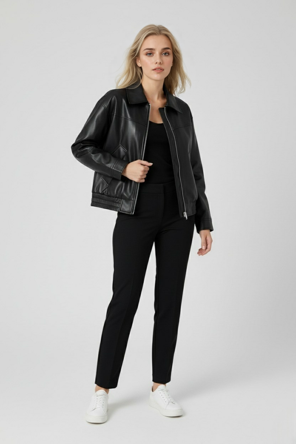 Black Isabella casual vintage coffee jacket by Lumina Wear, featuring trendy design, casual fit, and stylish appeal.
