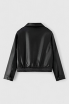 Black Isabella casual vintage coffee jacket by Lumina Wear, featuring trendy design and comfortable fit for stylish everyday wear.