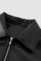Black Isabella casual vintage coffee jacket by Lumina Wear, shown with a relaxed fit and trendy style, ideal for casual wear.