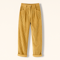 Lumina Wear Isabella brown corduroy trousers with a chic, flattering fit, featuring a stylish and comfortable design.