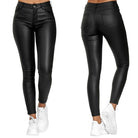 Black Isabella Lumina Wear stretch leather trousers, tailored pants with a chic fit, perfect for effortless style and versatile wear.