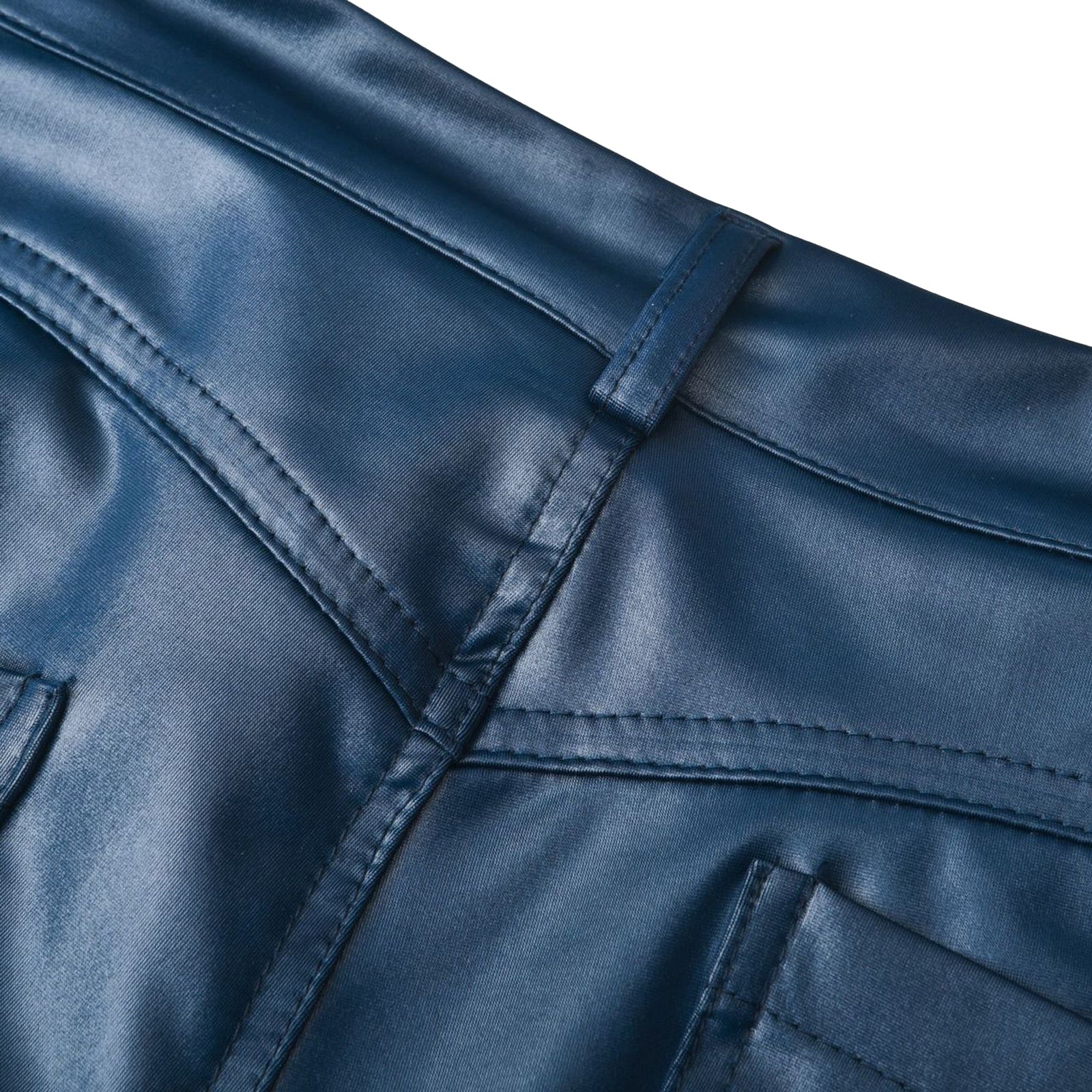 Black Isabella stretch leather trousers by Lumina Wear, stylish pants with a sleek fit and chic design, perfect for effortless fashion.