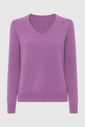 Dark purple Lumina Wear Isabella sweater with a cozy fit, featuring a flattering silhouette and soft knit fabric.
