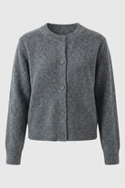 Gray long cardigan sweater from Lumina Wear featuring a cozy, relaxed fit, perfect for casual and layered winter outfits.