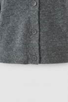 Gray long cardigan sweater by Lumina Wear, relaxed fit, cozy knit, perfect for casual and layered fall or winter outfits.