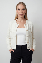 Isabella Lumina cozy open-front cardigan with ribbed details, soft knit sweater, perfect for casual wear and layering.