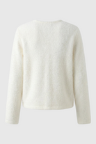 Lumina Wear Isabella cozy white open-front cardigan sweater with relaxed fit, shown styled casually on a model.