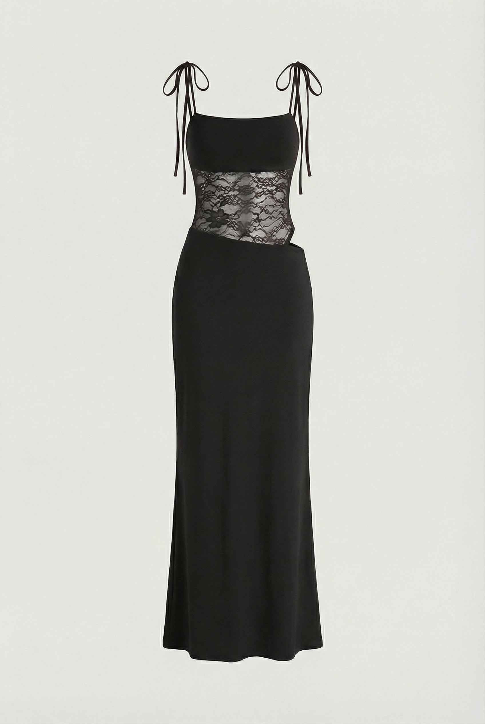 black lace flowy dress Isabella | Elegant with Design Size:L (US 6) CA-Exclude Zipper Back Ameriwood Home Amberleigh Tall