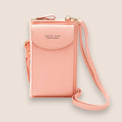 Lumina Wear Isabella black leather clutch bag with versatile strap, stylish handbag for evening or casual occasions.