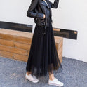 Elegant black tulle skirt from Lumina Wear featuring a flattering fit, perfect for stylish women's fashion.