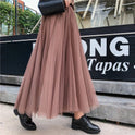 Elegant black tulle skirt by Lumina Wear featuring a flattering fit, perfect for stylish women, in XS size.