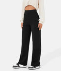 Green Isabella high-waisted trousers by Lumina Wear, stylish women's pants with a flattering fit and elegant design.