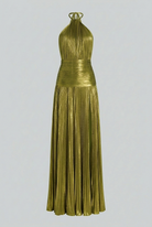 Olive green Isabella maxi dress by Lumina Wear featuring a flattering silhouette for women, elegant and stylish.