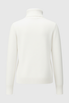 White slim fit turtleneck sweater by Lumina Wear, featuring a sleek and elegant design perfect for stylish outfits.