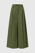 Isabella Lumina Wear green palazzo pants with flowy, stretch fabric, wide-leg design, perfect for comfortable, stylish wear.