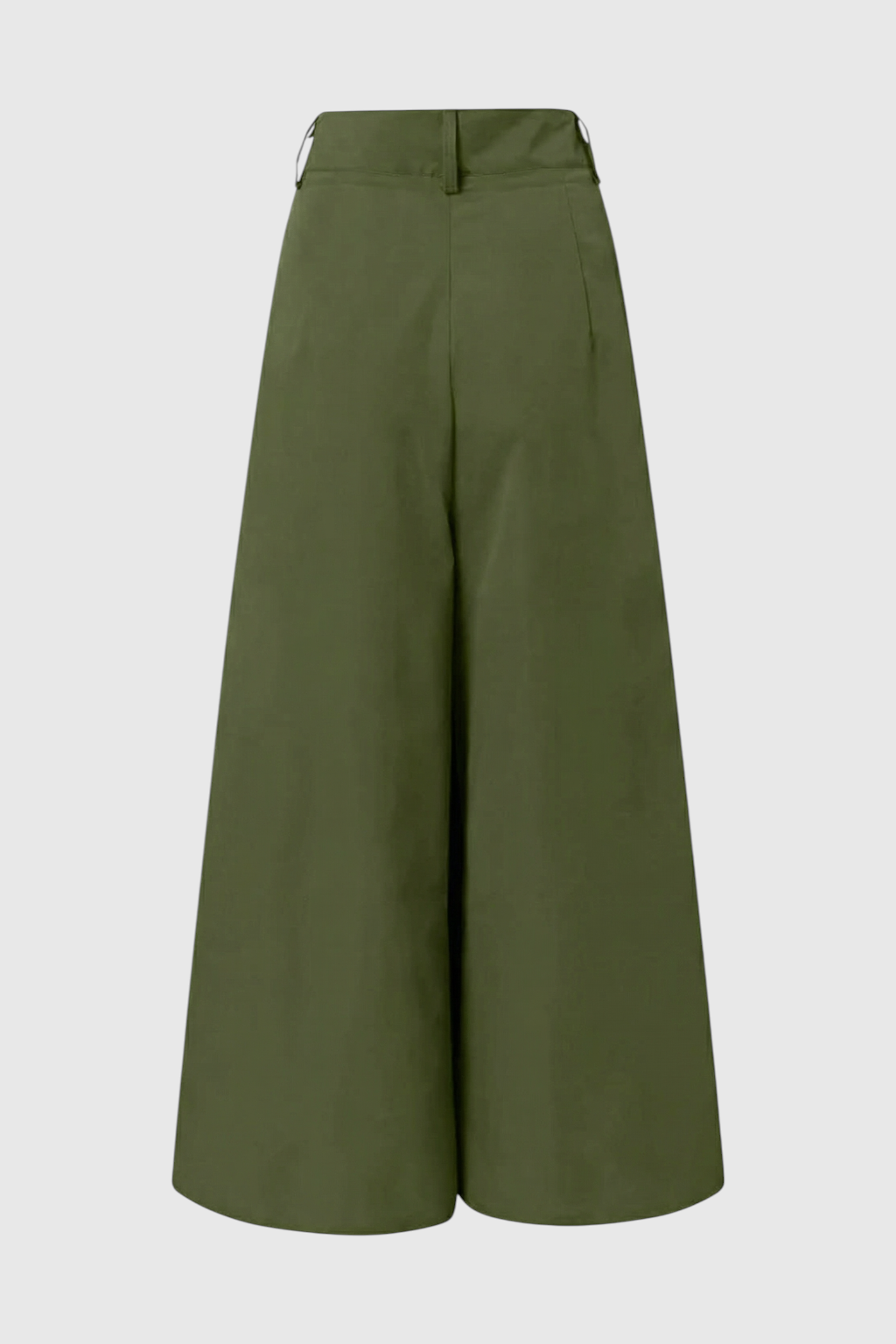 Isabella Lumina green flowy palazzo pants with stretch fabric, wide-leg design, and casual style for comfortable everyday wear.