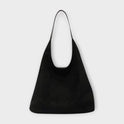 Brown Isabella Lumina minimalist slouch handbag with soft structure, featuring a sleek, relaxed design and spacious interior.