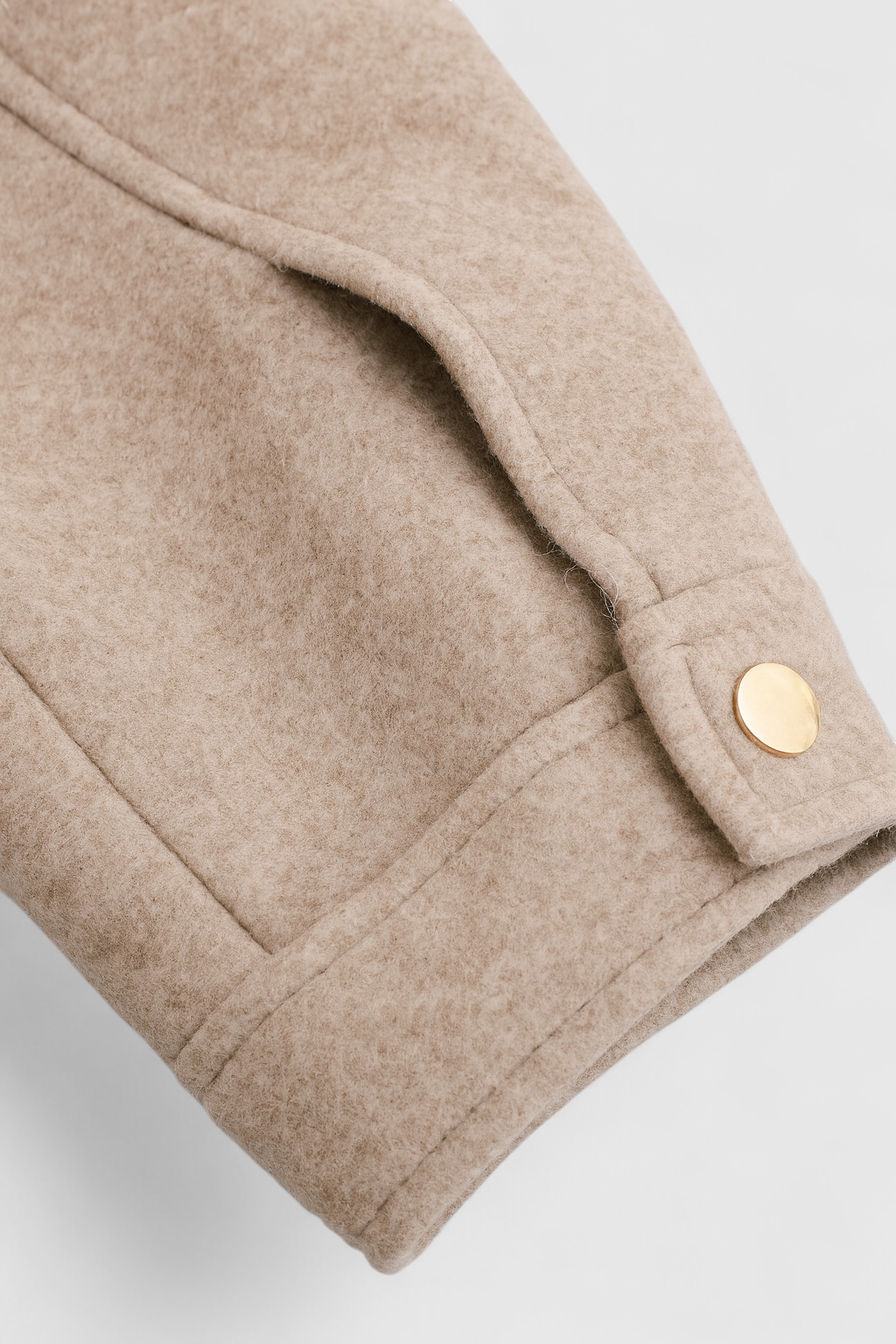 Beige Isabella Lumina Wear modern cropped zip-up jacket with pockets, stylish and casual for everyday wear.