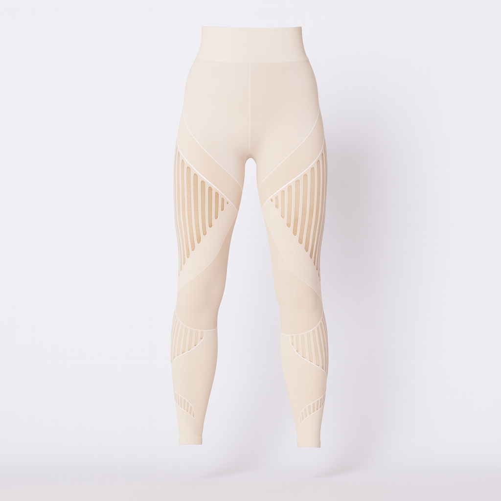Black Isabella Sculpting Compression Leggings for women by Lumina Wear, designed for active lifestyles, showing a close-up of the leggings.