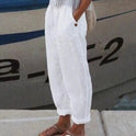 Lumina Wear Isabella Softline Black Trousers with side pockets, tailored pants for a sleek, modern look.