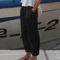 Lumina Wear Isabella softline black trousers with side pockets, tailored for a sleek, comfortable fit.
