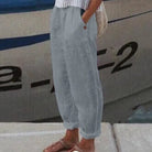 Black Isabella Lumina Wear softline trousers with side pockets, tailored fit, and stylish design for casual or office wear.