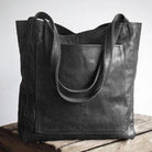Lumina Wear Isabella brown leather shoulder bag with spacious interior, stylish handbag for everyday use.
