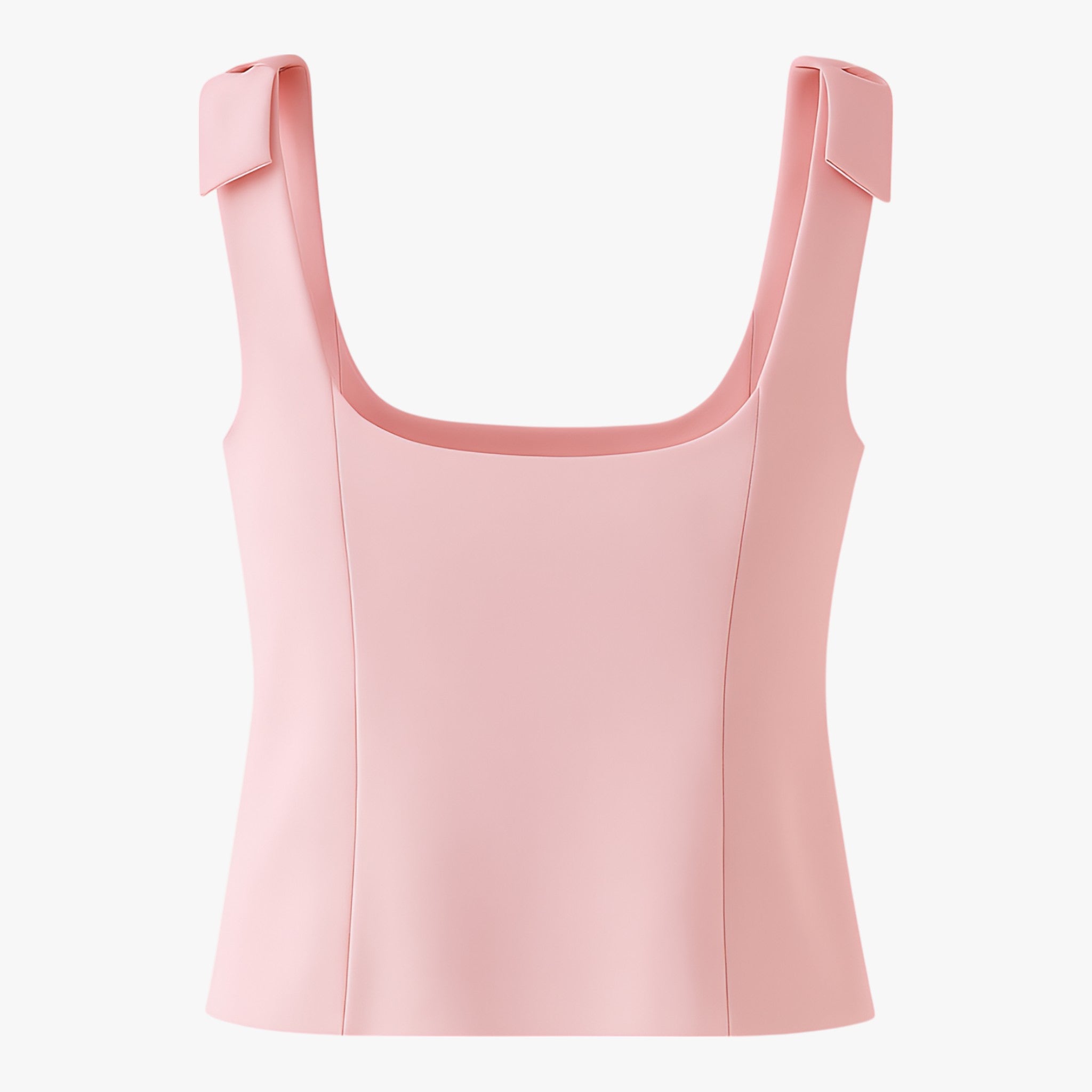 Vibrant pink Lumina Wear Isabella cami top with playful bow detail, sleeveless tank, stylish and lightweight for casual wear.