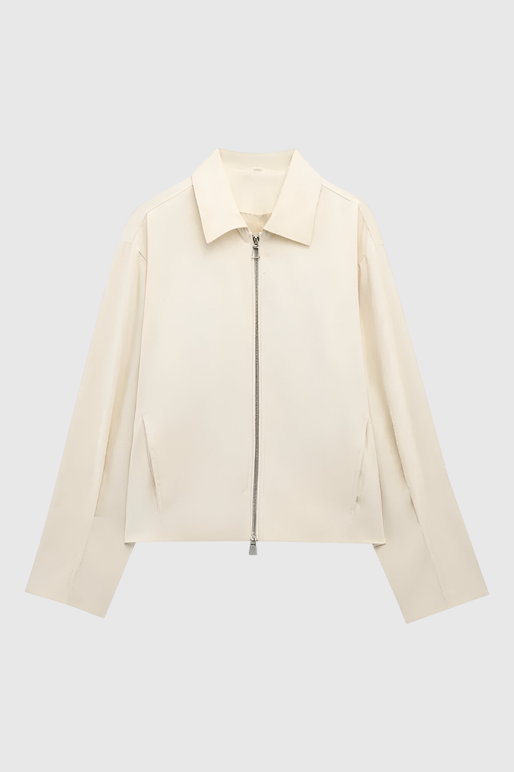 Bright yellow Lumina Wear Isabella casual bomber jacket with zipper, featuring a stylish zip-up design and comfortable fit.