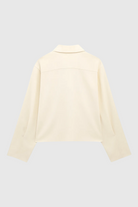 Bright yellow Lumina Wear Isabella casual bomber jacket with front zipper and ribbed cuffs, stylishly displayed.