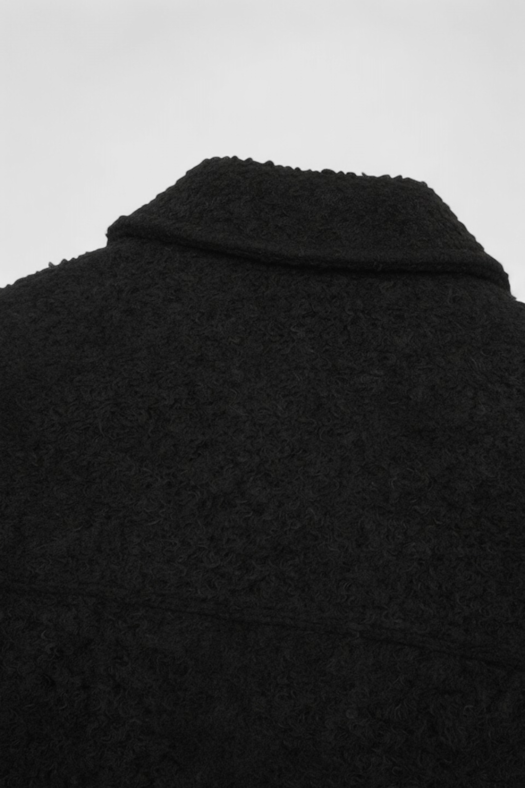 Lumina Wear Isabella vintage black zip jacket with lapel collar, stylish and fitted black jacket for a chic look.