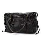 Vintage-inspired black Lumina handbag named Isabella with a spacious design, featuring elegant craftsmanship and classic style.