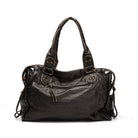 Vintage-inspired black handbag by Lumina Wear featuring a spacious design and elegant style, perfect for versatile everyday use.