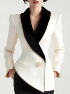 Isabelle | Asymmetrical White Blazer - Lumina - Lumina Vancouver