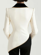 Isabelle | Asymmetrical White Blazer - Lumina - Lumina Vancouver