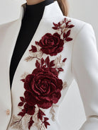 Isabelle | Embroidered White Blazer - Lumina - Lumina Vancouver
