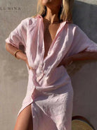 Jillian - Loose Shirt Maxi Dress - Lumina Vancouver