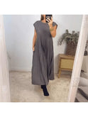 Beige elegant Lumina Wear Honorine dress with a fitted silhouette, perfect for formal occasions.
