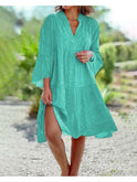 Red Joyce boho chic dress by Lumina Wear featuring flowing fabric and stylish design, perfect for casual or special occasions.